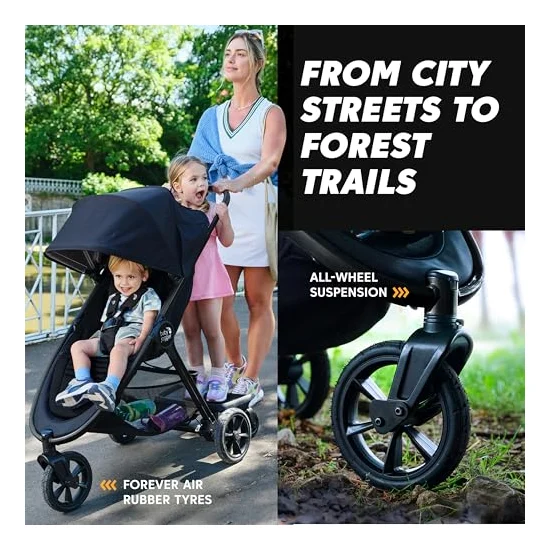 Autre vue de la poussette Baby Jogger City Mini GT3