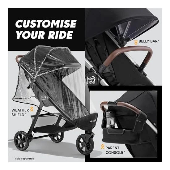 Autre vue de la poussette Baby Jogger City Mini GT3