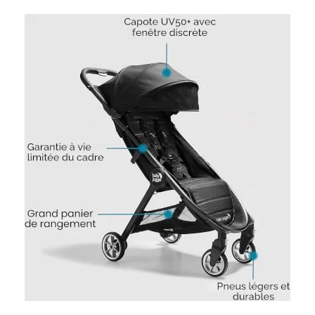 Autre vue de la poussette Baby Jogger City Tour 2
