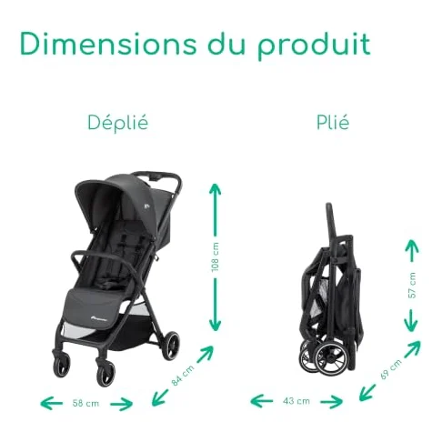 Autre vue de la poussette Bébé Confort Azur Duo