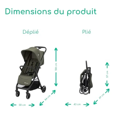 Autre vue de la poussette Bébé Confort Azur