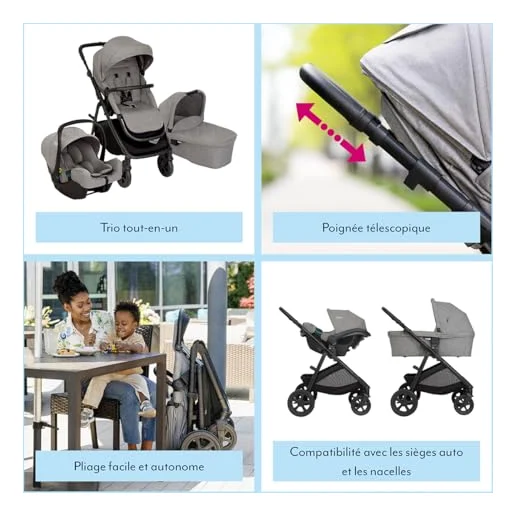 Autre vue de la poussette Graco Near2Me DLX Trio