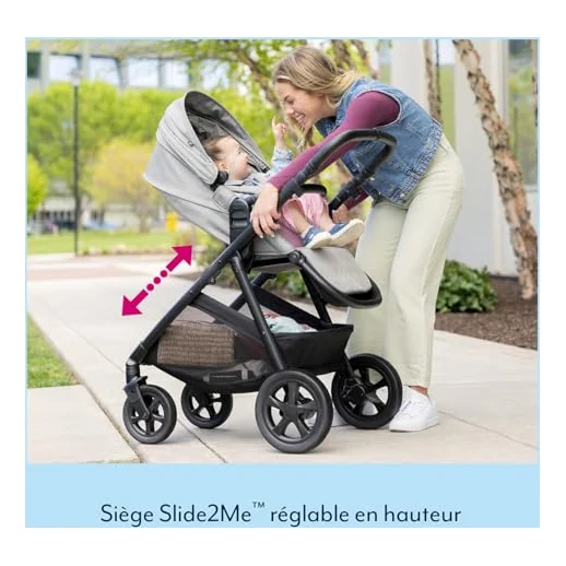 Autre vue de la poussette Graco Near2Me DLX Trio