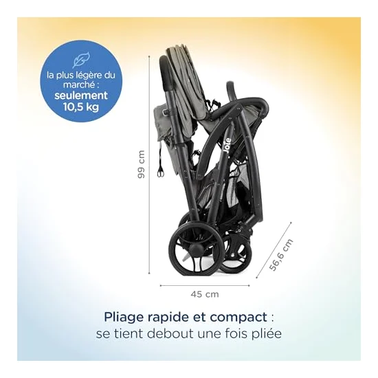 Autre vue de la poussette Joie Evalite Duo