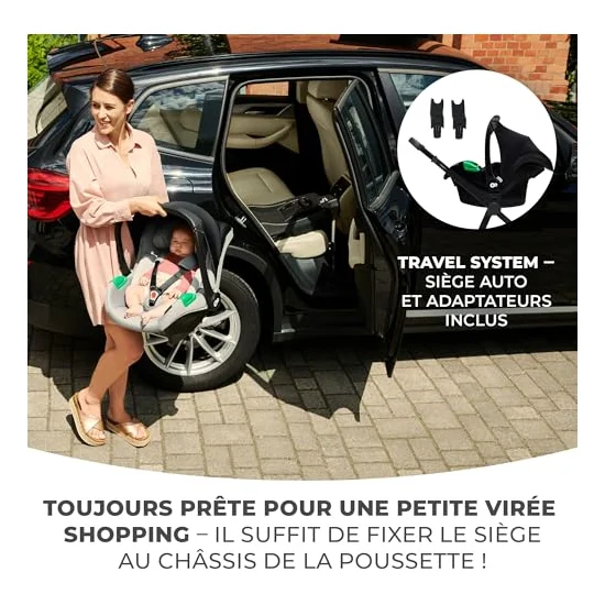 Autre vue de la poussette Kinderkraft Newly