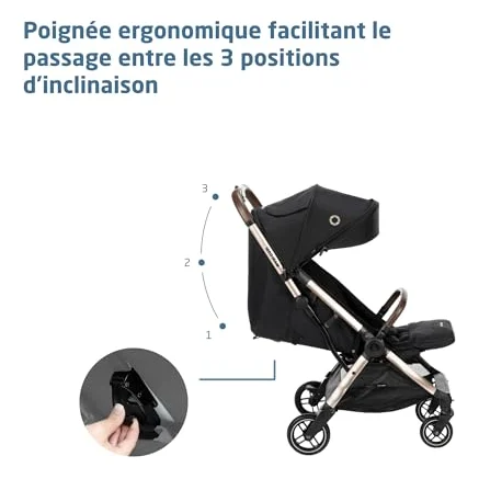 Autre vue de la poussette Maxi-Cosi Eva3